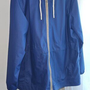 Original Weatherproof Vintage Blue Zip Up Rain Jacket - Size LG